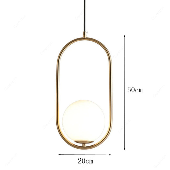 Gold Singular Orb Pendant Light